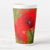 Mok rode papaver latte (Voorkant)