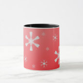 Mok rode sneeuwvlokken (Midden)