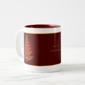 Mok Rode stijlvolle kerstboom (Voorkant links)