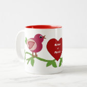 Mok Rode Tortelduifjes (Voorkant links)
