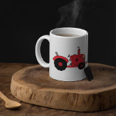 Mok  rode tractorkoffie