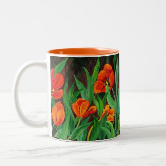 Mok rode tulpen (Links)