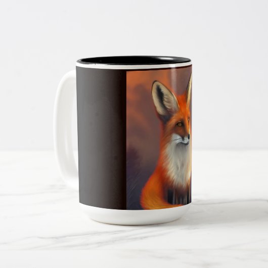 Mok rode vos (Voorkant links)