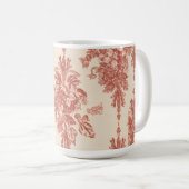 Mok, romantisch tapijt in rood koffiemok (Voorkant rechts)