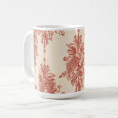 Mok, romantisch tapijt in rood koffiemok (Voorkant links)