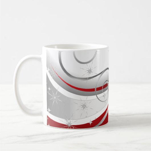 Mok rood en wit hart (Links)