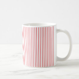 Mok Rood en wit Pinstripe