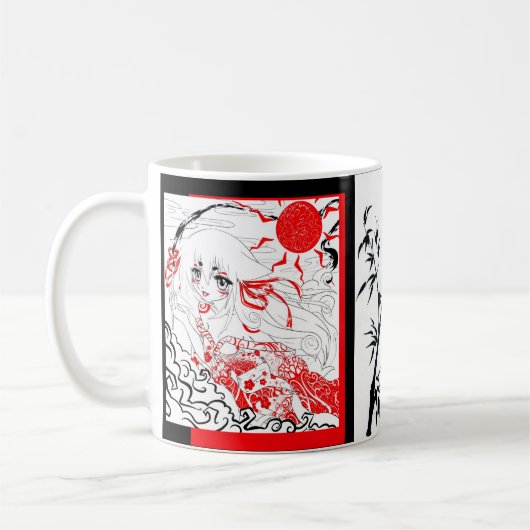 Mok Rood en zwart en witte wijn (Links)