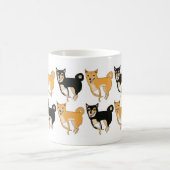 Mok Rood en zwart & Tan Shiba Inu Patroonkoffie (Center)