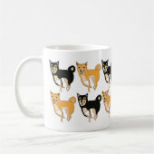 Mok Rood en zwart & Tan Shiba Inu Patroonkoffie (Links)