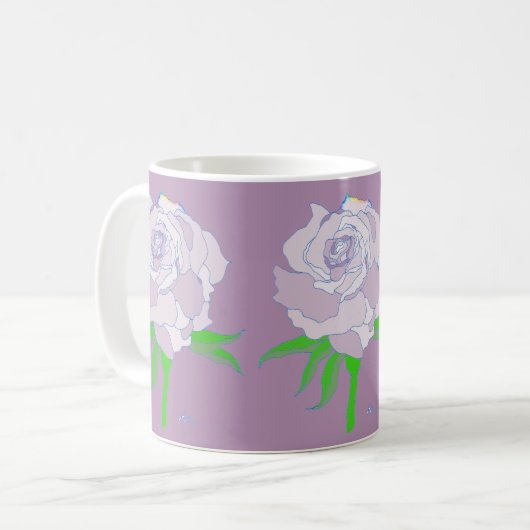 Mok - Roos in de schaduw van Kleur (Voorkant links)