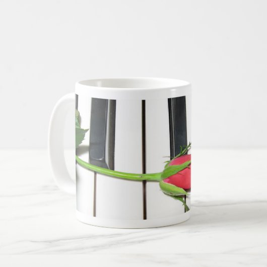 Mok roos Piano (Voorkant links)