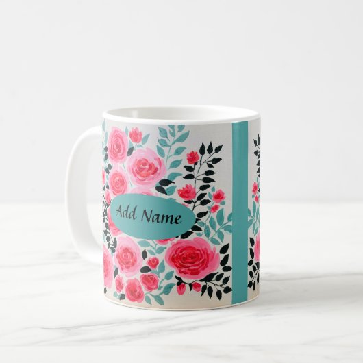 Mok roos (Tekst toevoegen) (Voorkant links)