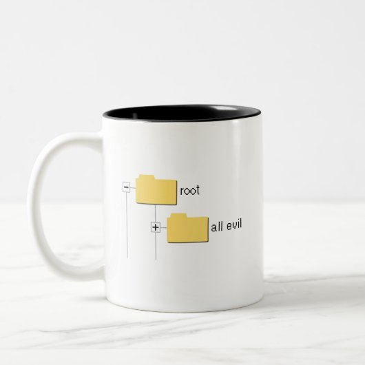 mok "Root of All Evil" (aan beide zijden) (Links)