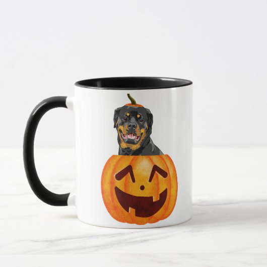 Mok Rottweiler Halloween Coffee (Links)