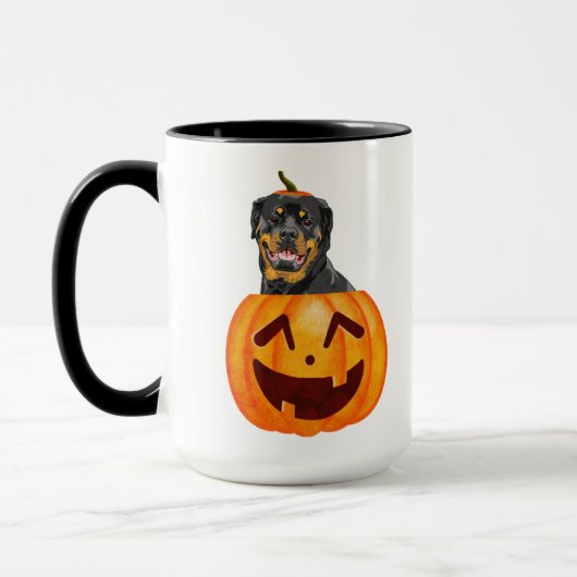 Mok Rottweiler Halloween Coffee (Links)