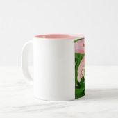 Mok roze assiatische gelilies (Voorkant links)