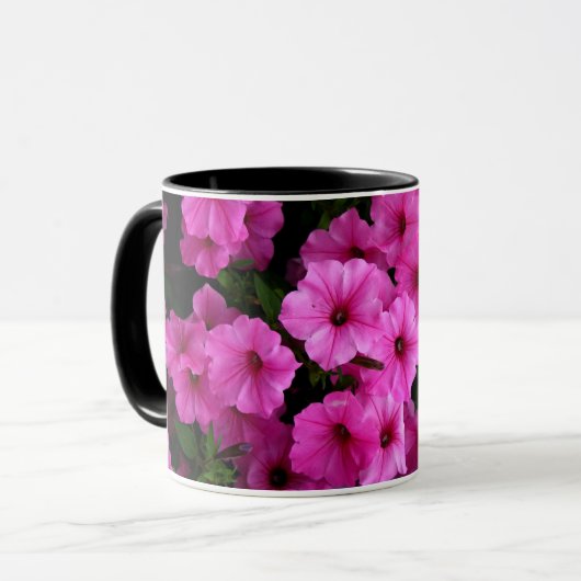 Mok Roze bloemen (Voorkant links)