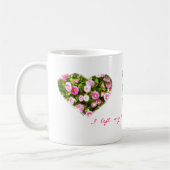 Mok roze bloemen hart (Links)