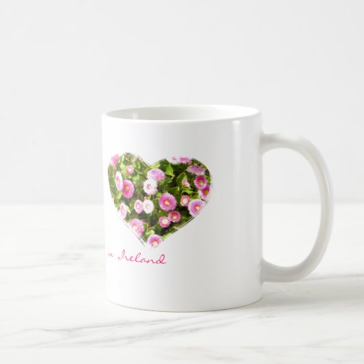 Mok roze bloemen hart (Rechts)
