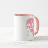 Mok roze boogschoen, kloon (Voorkant rechts)