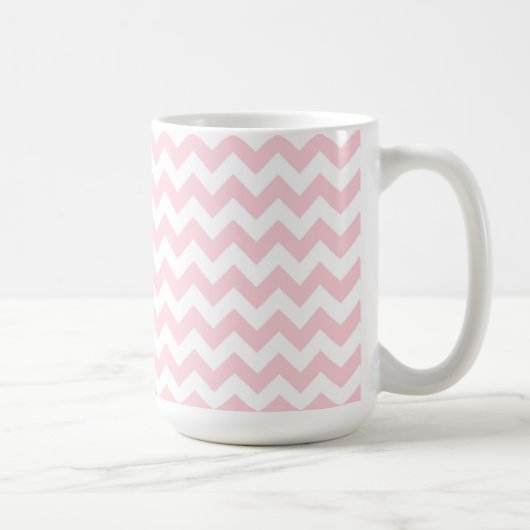 Mok/Roze Chevron Koffiemok (Rechts)