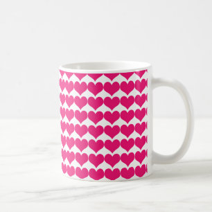 Mok roze Cute Hearts Pattern