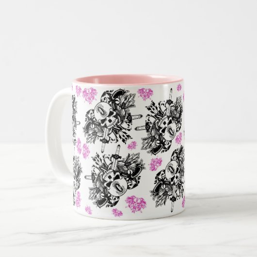 Mok Roze en Black O'Kane Logo (Voorkant links)