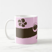 Mok roze en bruine bogen en bloemen (Links)