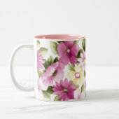 Mok roze en gele bloemen (Links)