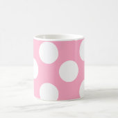 Mok roze en witte grote poka stip (Center)