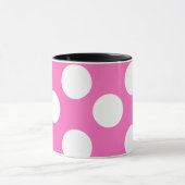 Mok roze en witte grote poka stip (Midden)