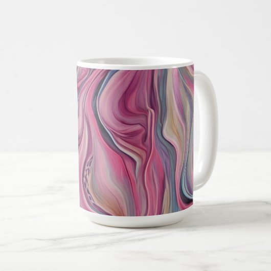 Mok roze kleurige wervelingen (Voorkant rechts)