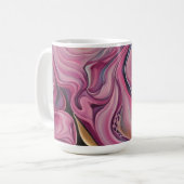 Mok roze kleurige wervelingen (Voorkant links)