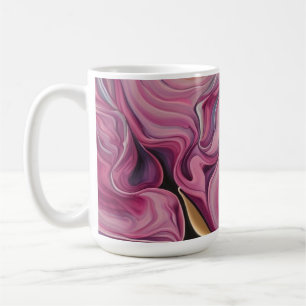 Mok roze kleurige wervelingen