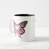 Mok roze lint heart Butterfly (Voorkant links)