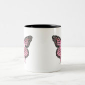 Mok roze lint heart Butterfly (Center)