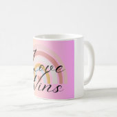 Mok roze minimalistische liefdeswijn (Voorkant rechts)
