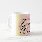 Mok roze minimalistische liefdeswijn (Voorkant links)