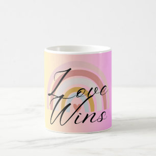 Mok roze minimalistische liefdeswijn