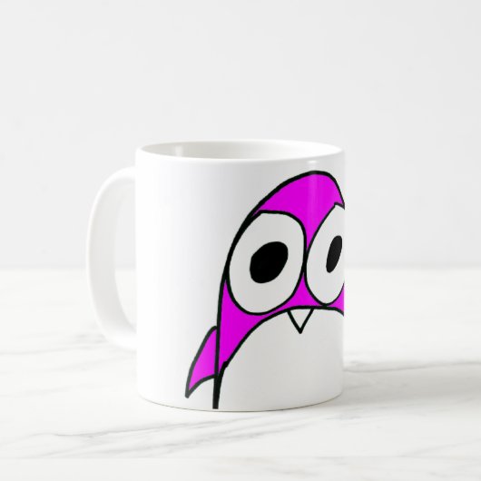 Mok roze pinguïn (Voorkant links)