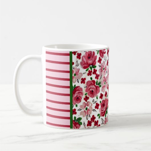 Mok  roze rozen (Links)