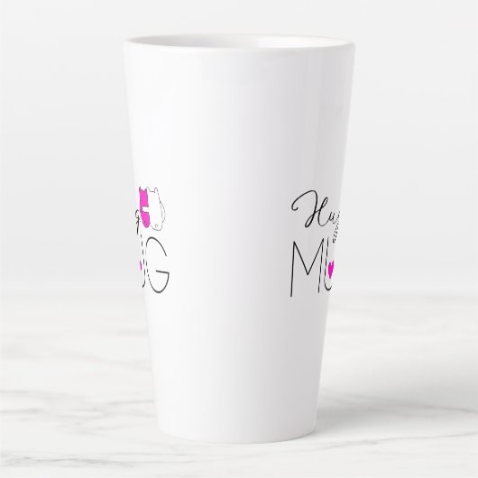 Mok | Roze warme roze | Geef een Hug | Een hug oph (Voorkant)