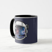 Mok ruimteastronaut Helmet tweetone koffie (Voorkant links)