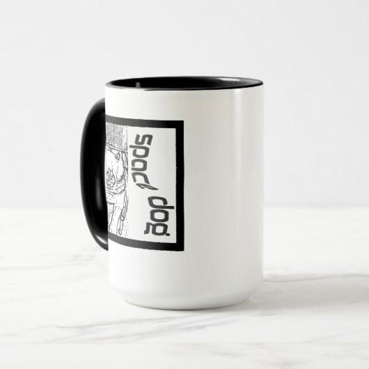 Mok. Ruimtehond. Mok (Voorkant links)