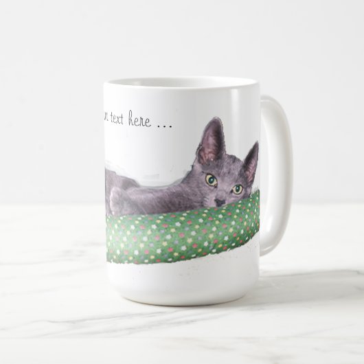 Mok - Russisch blauw katje (Voorkant rechts)