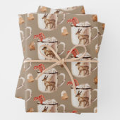 Mok Rustic Kraft Peppermint Cocoa Cookies Reindeer Inpakpapier Vel (In situ)
