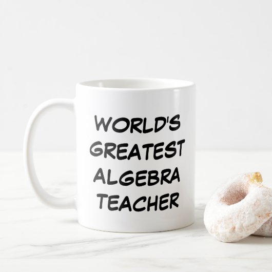 mok 's werelds grootste algebra-leraar' (Met donut)