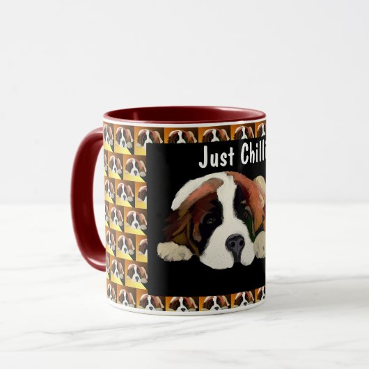 Mok Saint Bernard Dog Just Chillin (Voorkant links)