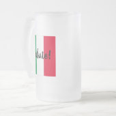 Mok Salute Frosted Beer over Italiaanse vlag (Voorkant links)